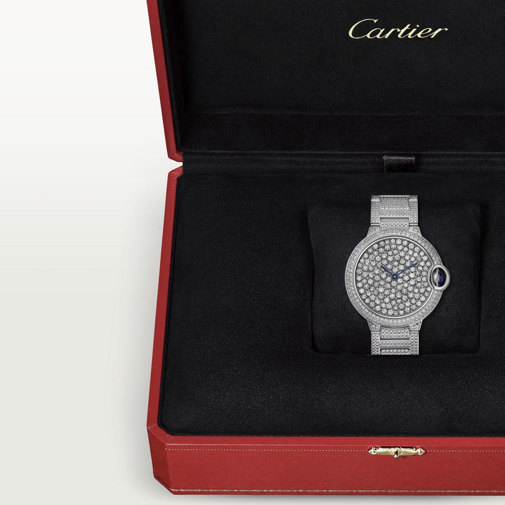 Đồng Hồ Cartier Ballon Bleu De Cartier Watch 37mm Nữ Xám